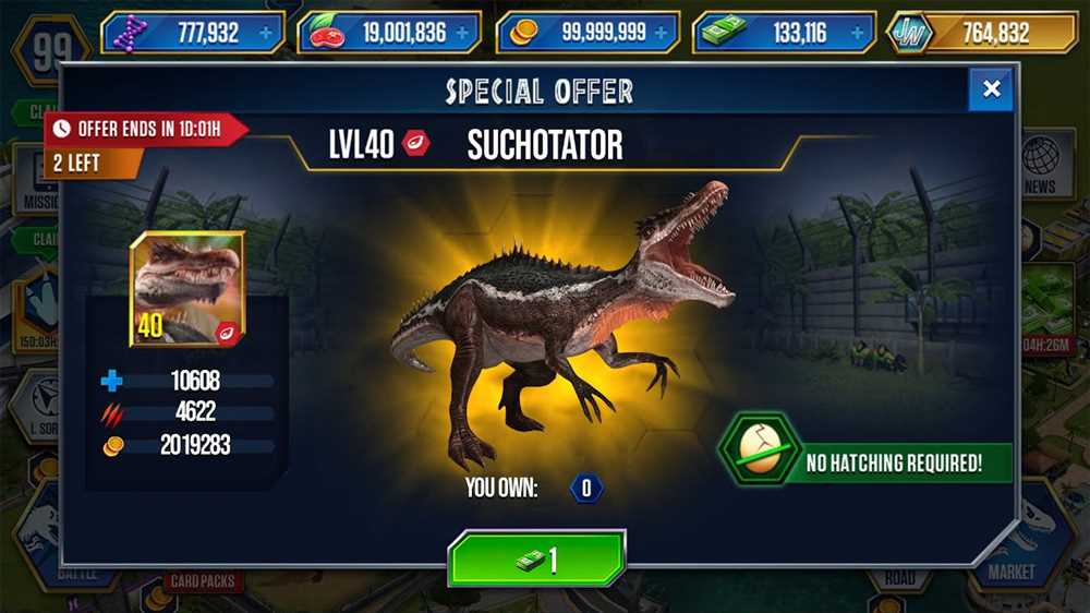 Различные способы доната в Jurassic World